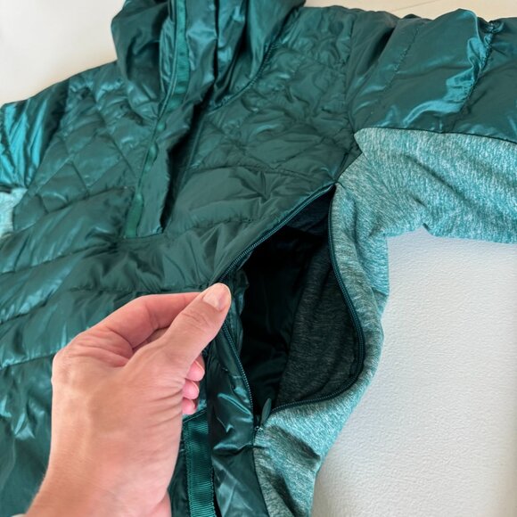 Lululemon Goose Down For a Run Quilted Puffer Pullover Forage Teal Size 6 Active - Picture 15 of 16
